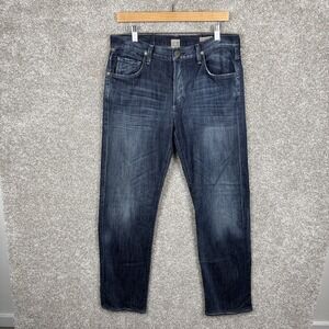 Citizens of Humanity Jeans Men's 32x32‎ Dark Wash Sid Regular Straight *HEMMED